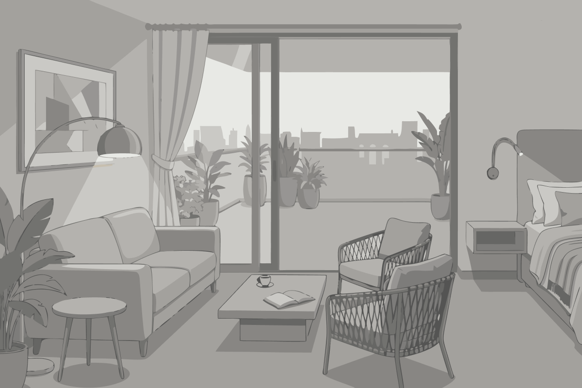 Merakilous-Zimmer mit eingeschränktem Meerblick